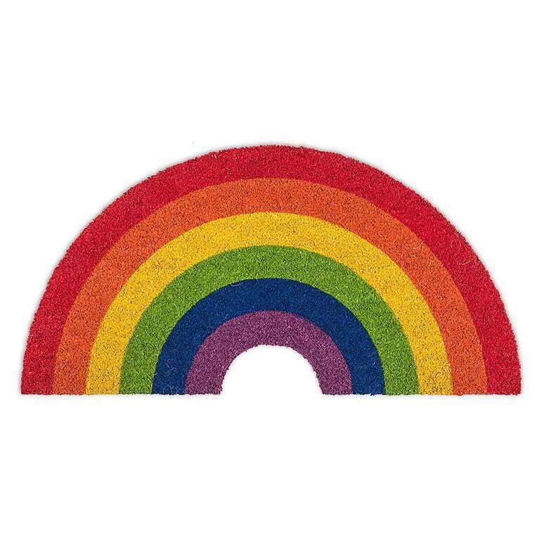 Doormat Rubber Bottom Rainbow Shape 15" x 30"