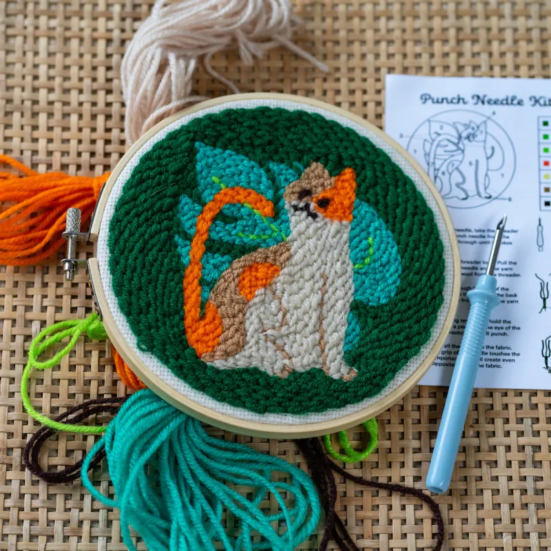 Punch Needle Kit Cat