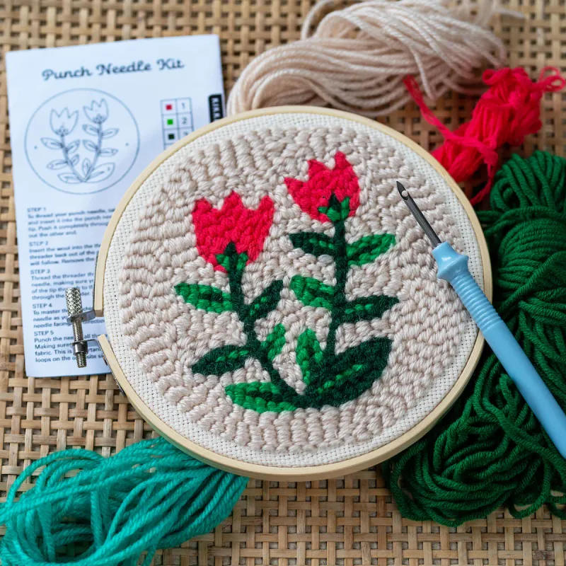 Punch Needle Kit Tulips
