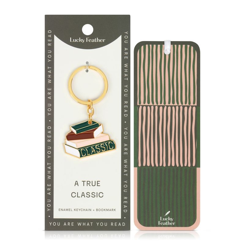 Book Lover's Keychain + Bookmark Classic