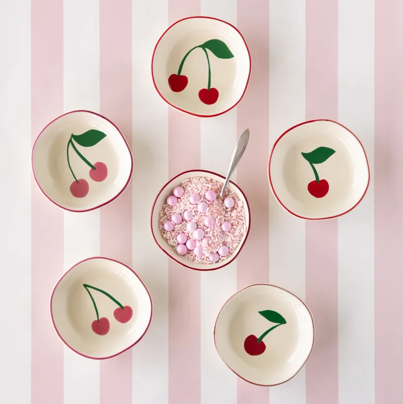 Pinch Bowl Set of 6 Very Cherry