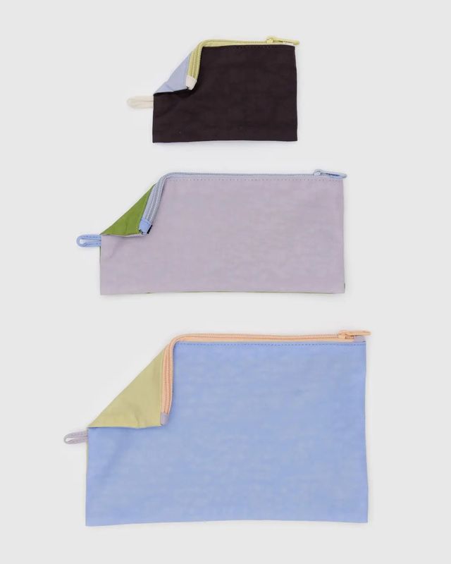 Flat Pouch Set Pastels Colourblock