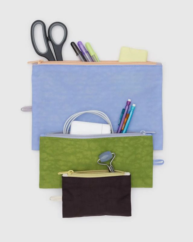 Flat Pouch Set Pastels Colourblock