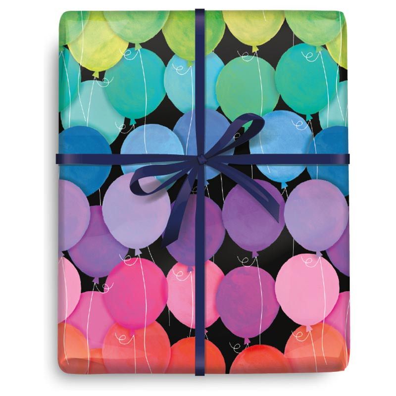 Gift Roll Wrap Rainbow Balloons
