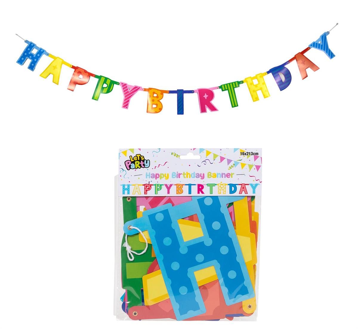 Fun Colours "Happy Birthday" Banner