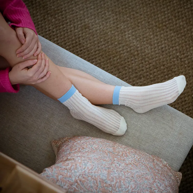 Sunday Socks Bluebell Stripe