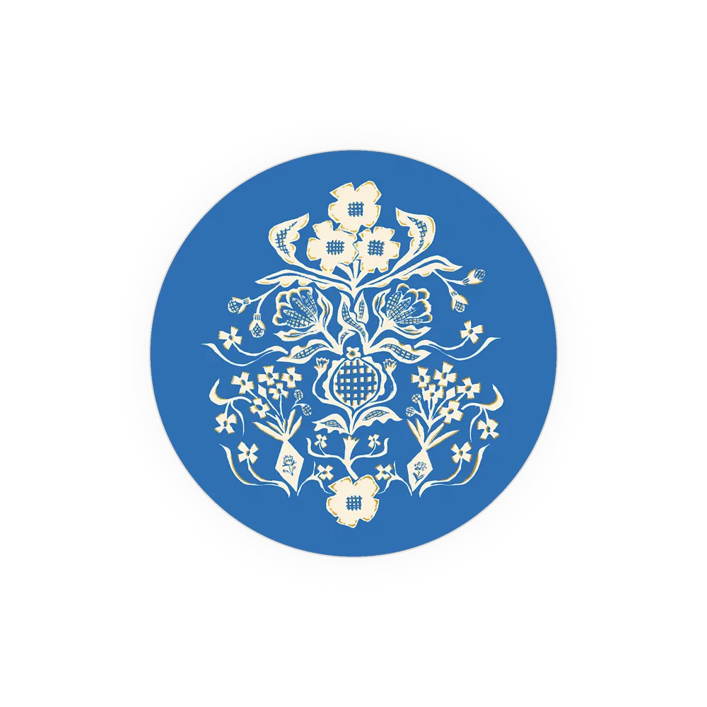 Blue Flower Bouquet Coaster