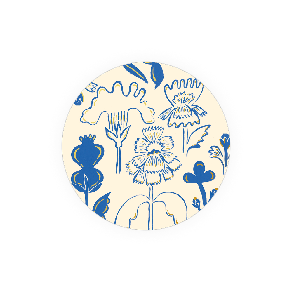 Blue Flowers Coaster