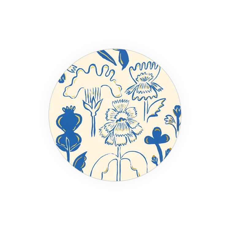 Blue Flowers Coaster