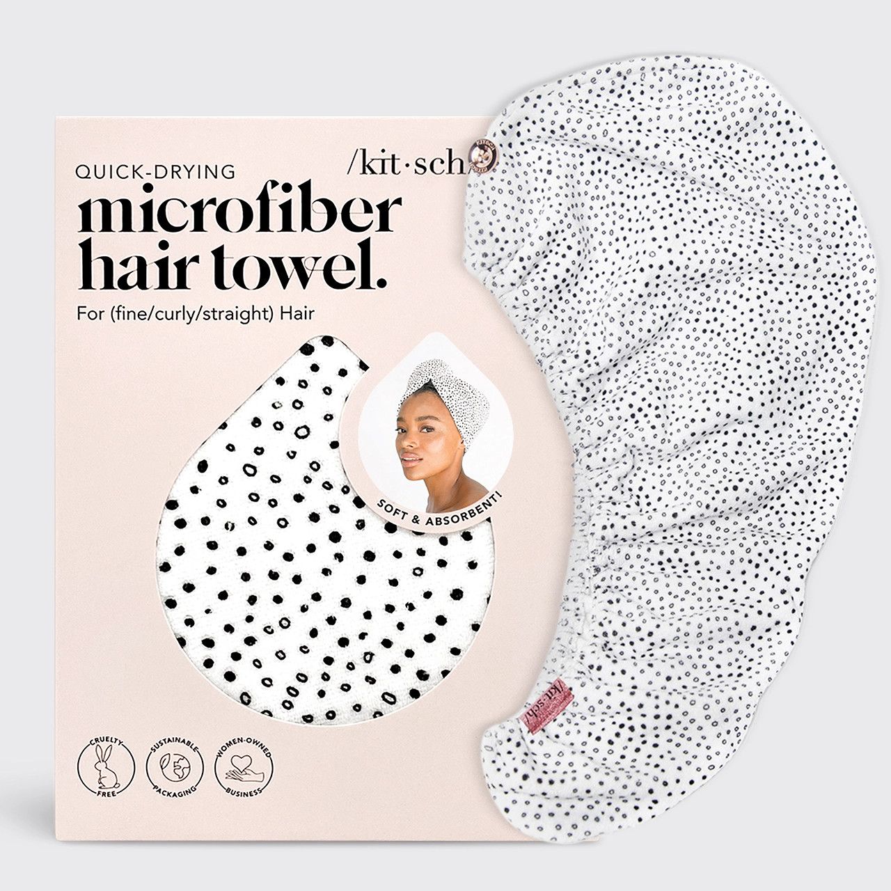 Quick Dry Hair Towel Micro Dot