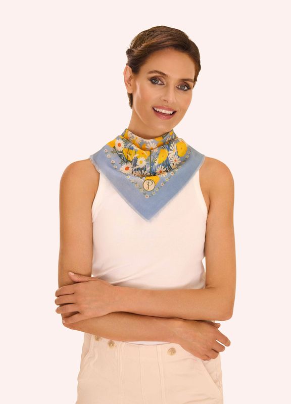 Cotton Bandana Marvelous Meadow Powder Blue