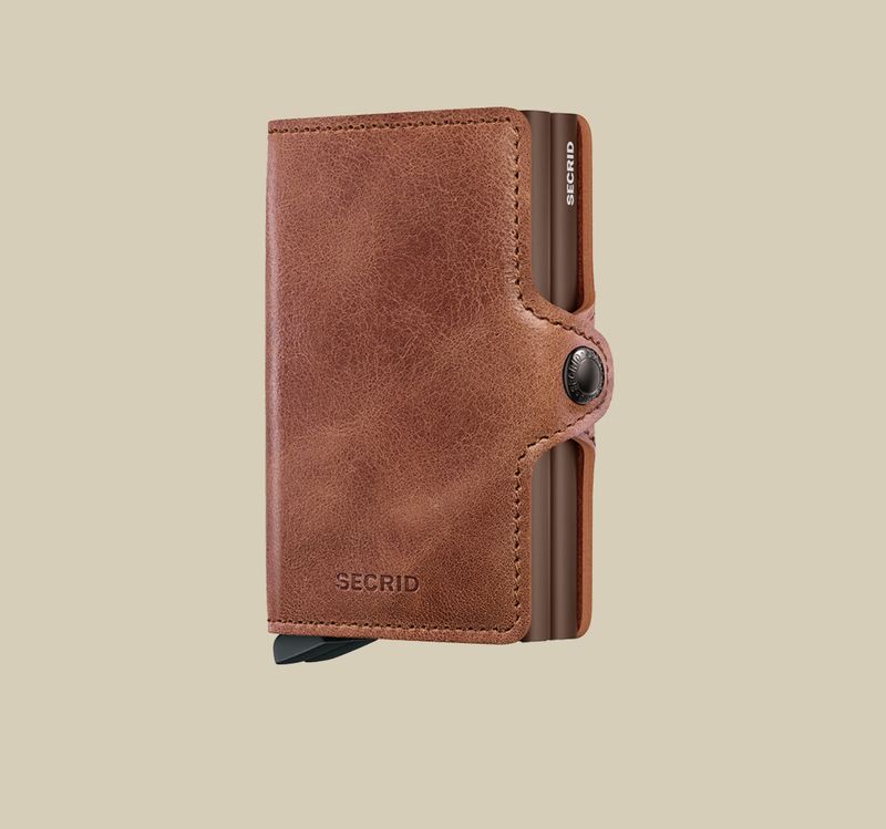 Twinwallet Vintage Cognac / Brown