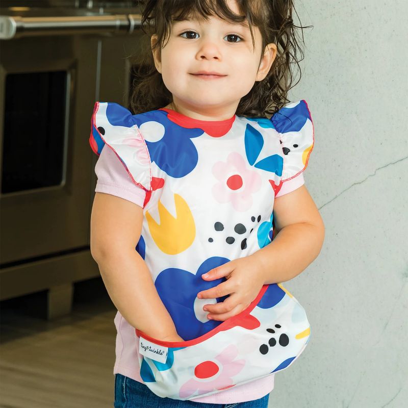 Mess-Proof Apron Bib Modern Floral
