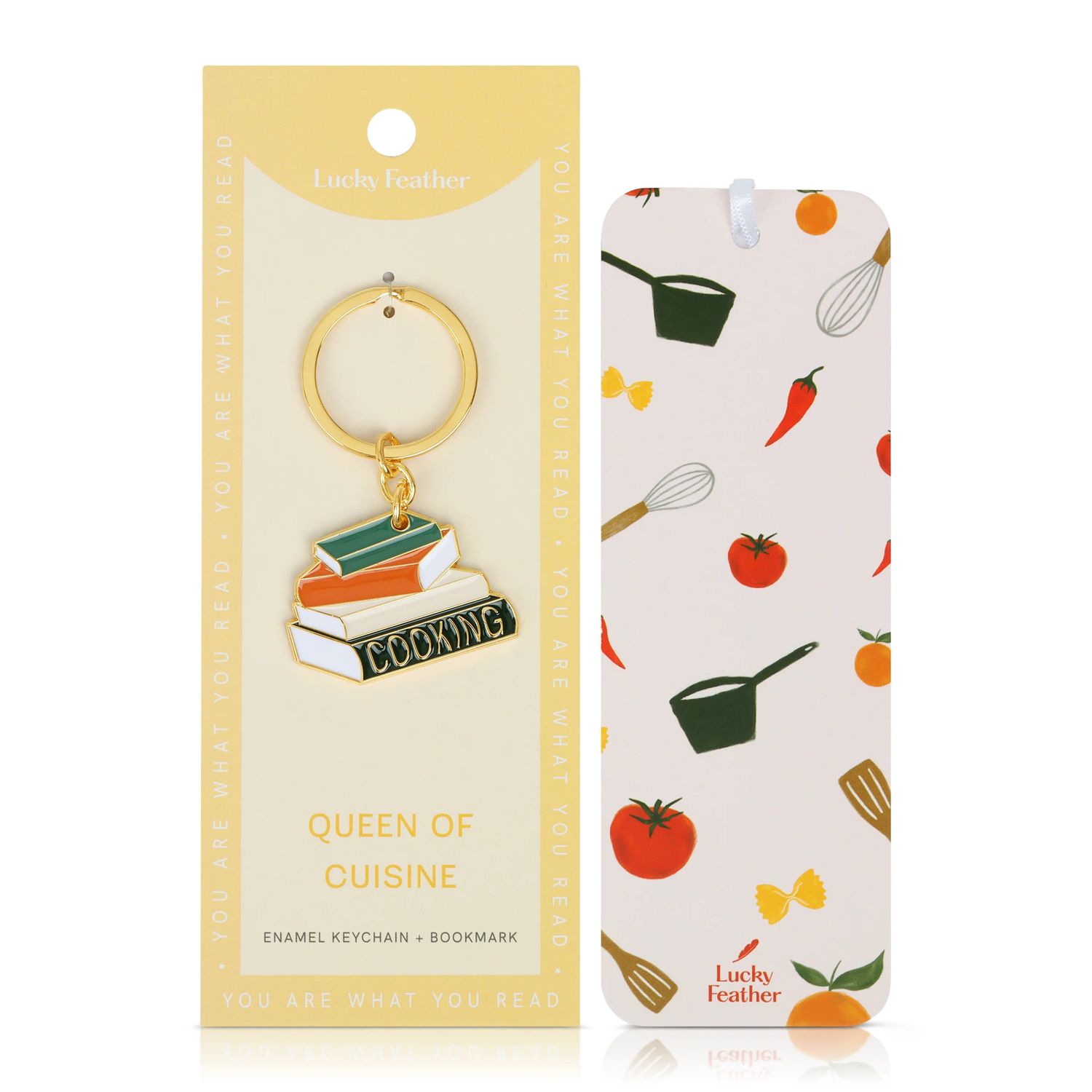 Book Lover's Keychain + Bookmark Cooking