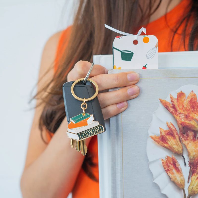 Book Lover's Keychain + Bookmark Cooking