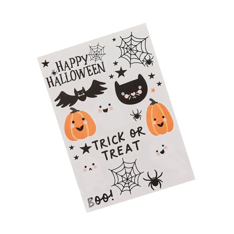 Halloween Character Temporary Tattoos Sheets
