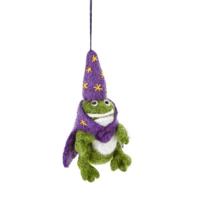 Felt Ornament Wizard Frog