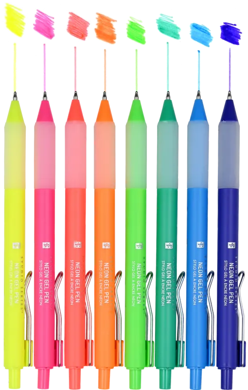 Neon Gel Pens Set of 8