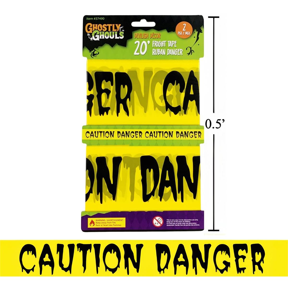 Ghostly Ghouls Set of 2 - 20' Caution/Danger Tape