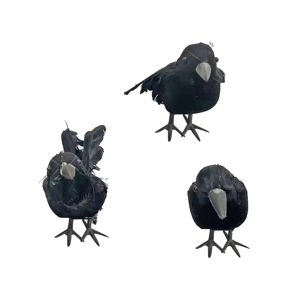 6" Feathery Crow