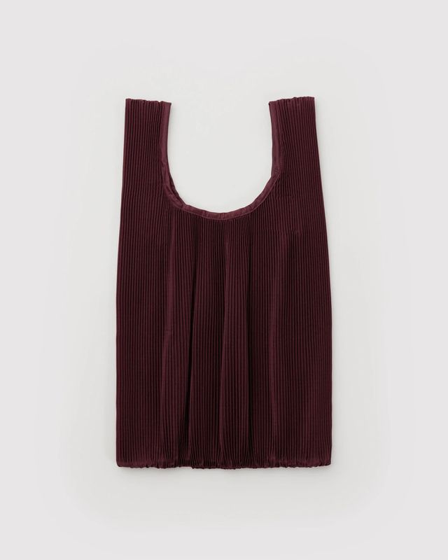 Pleated Baggu Mahogany