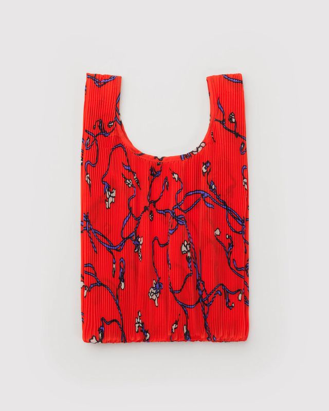 Pleated Baggu Red Snapdragon
