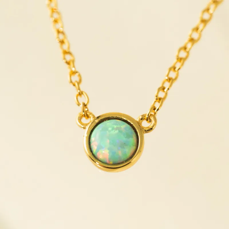 Blue Opal Waterproof Necklace