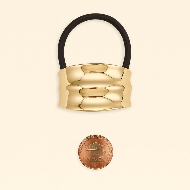 "Concave" Double Detail Hair Elastic Gold