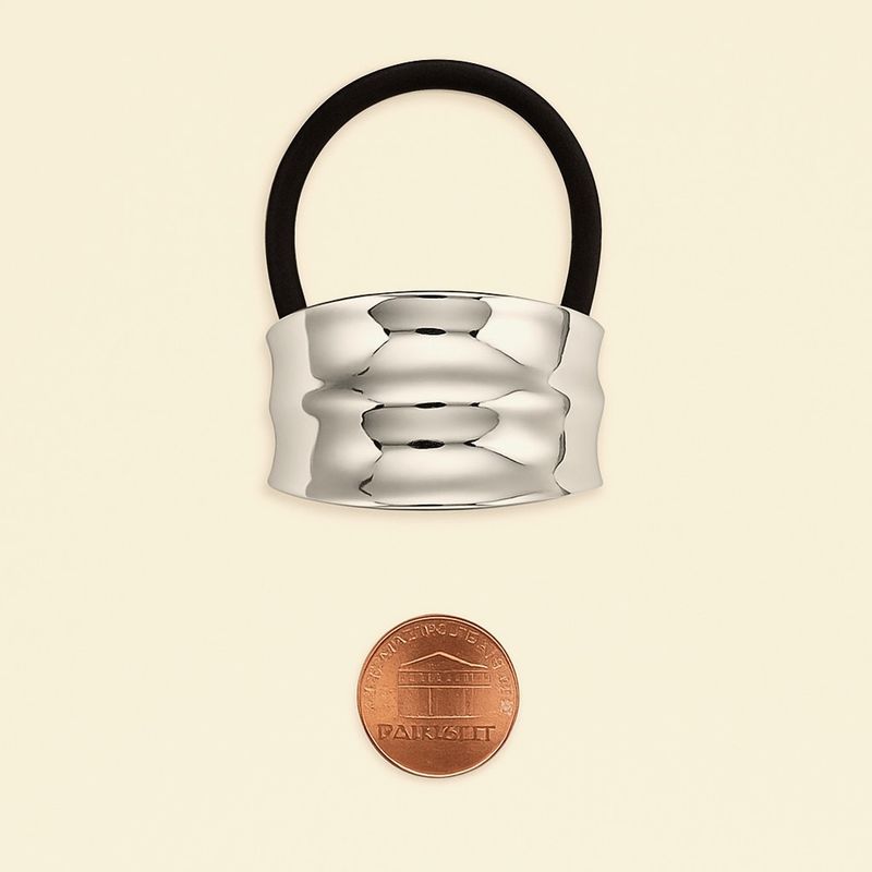 "Concave" Double Detail Hair Elastic Silver
