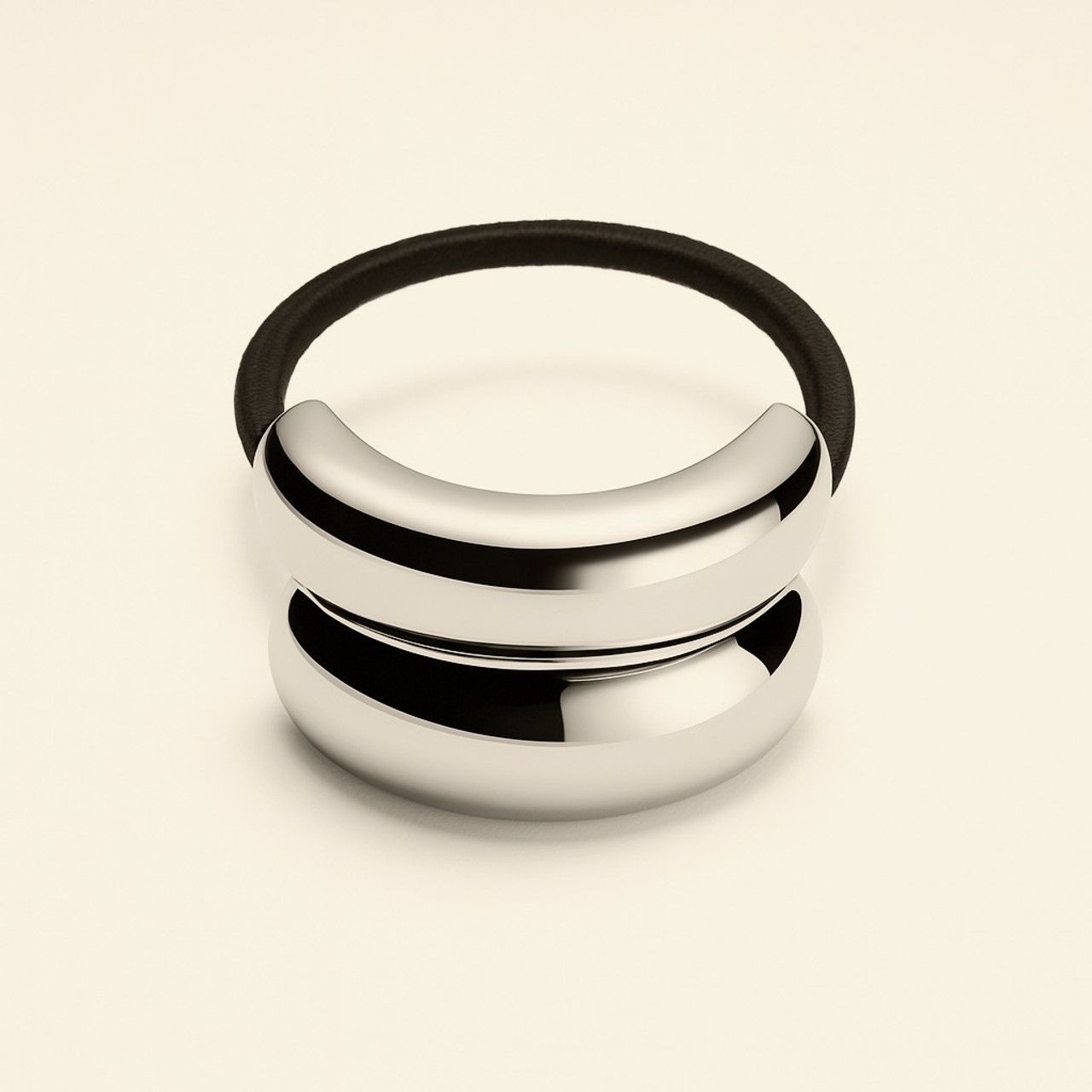 "Convex" Double Detail Hair Elastic Silver