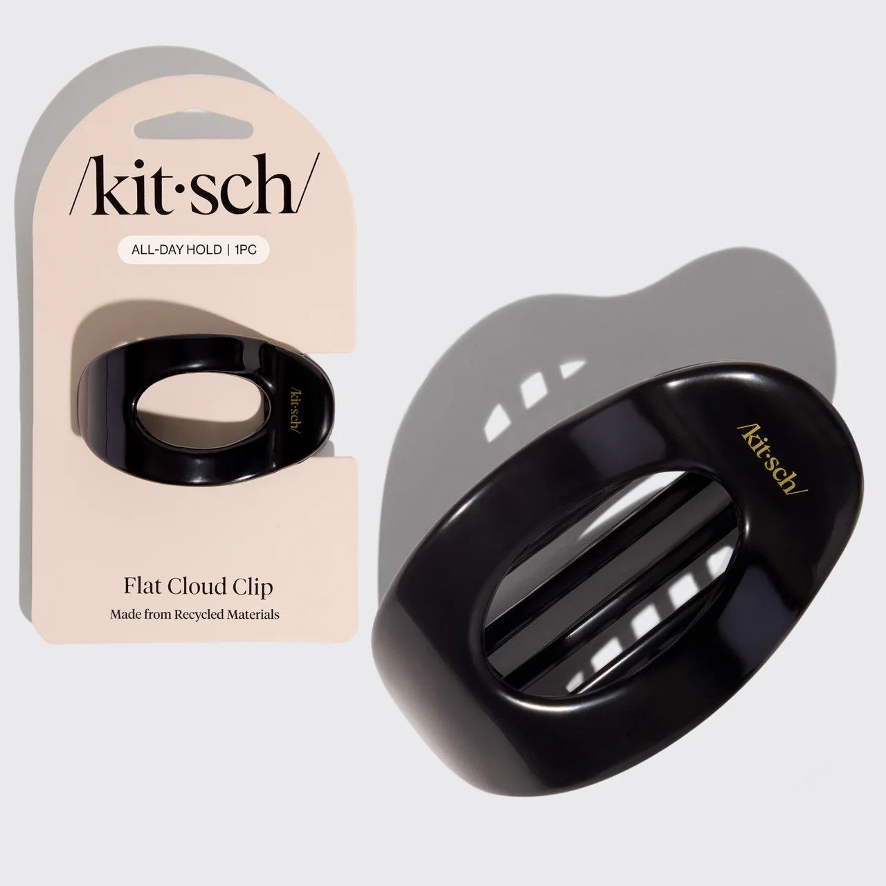 Recycled Plastic Small Flat Cloud Clip Black