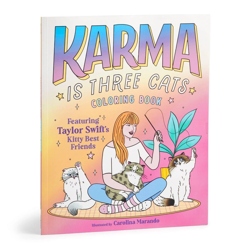 Karma is Three Cats Colouring Book