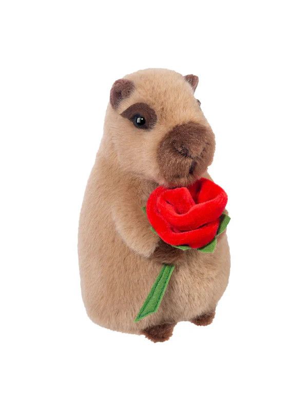 Valentine Capybara With Rose
