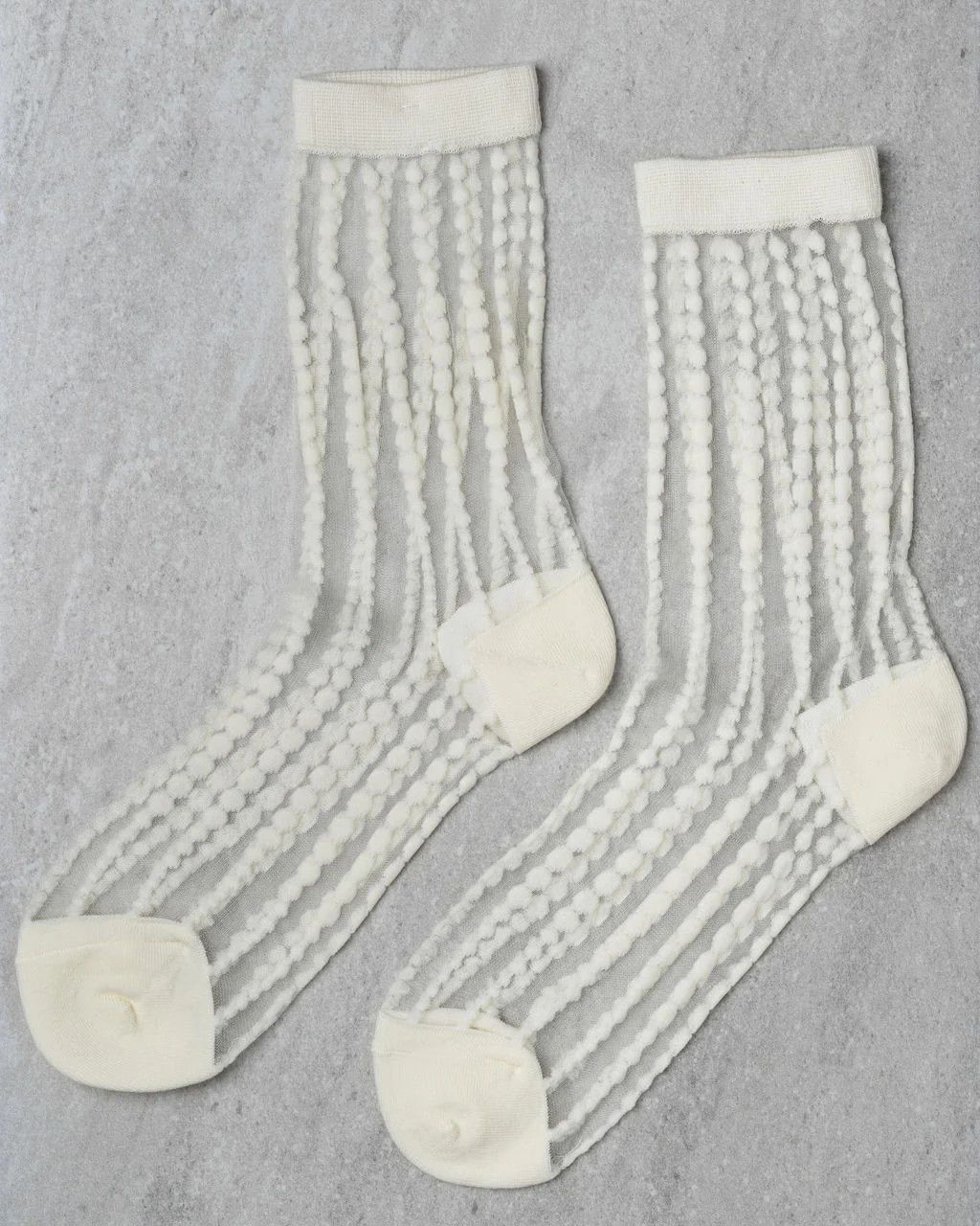 Sheer Bubbles Socks White