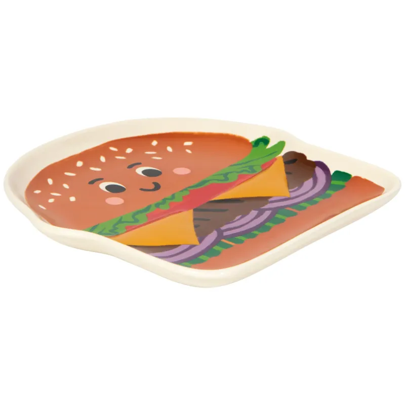 Shaped Dish Funny Food Burger Buddy