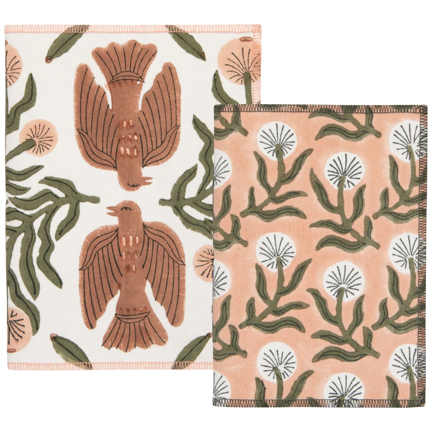 Block Print Notebooks Set of 2 Peregrine