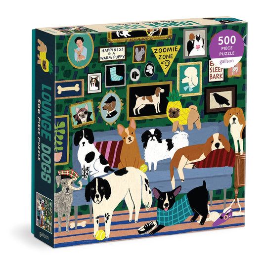 500 Piece Puzzle Lounge Dogs