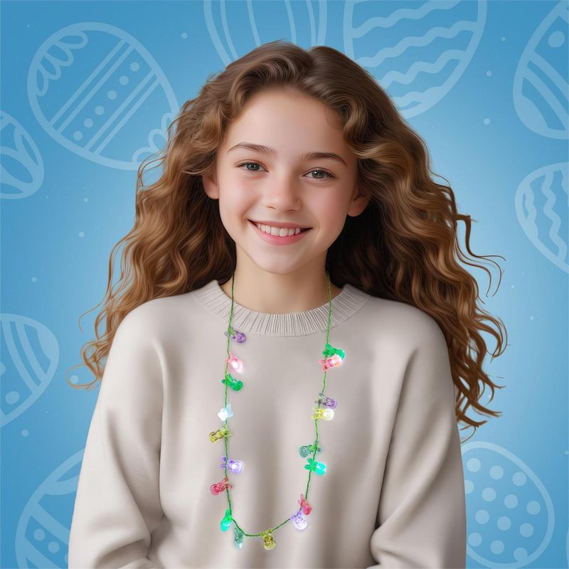 8 LED Blinking Egg Necklace