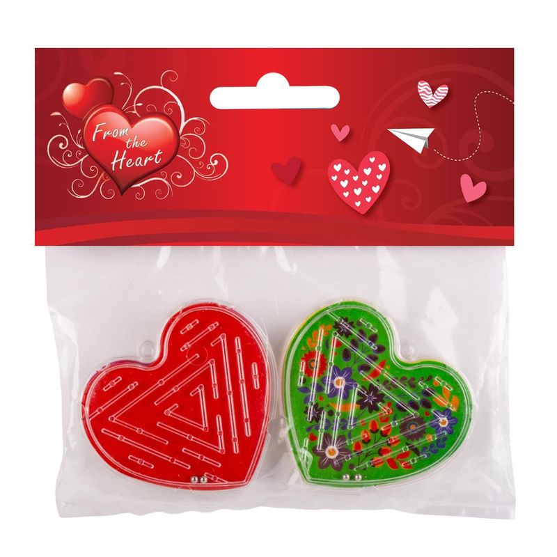 Pack of 6 Valentines Mini Maze Games