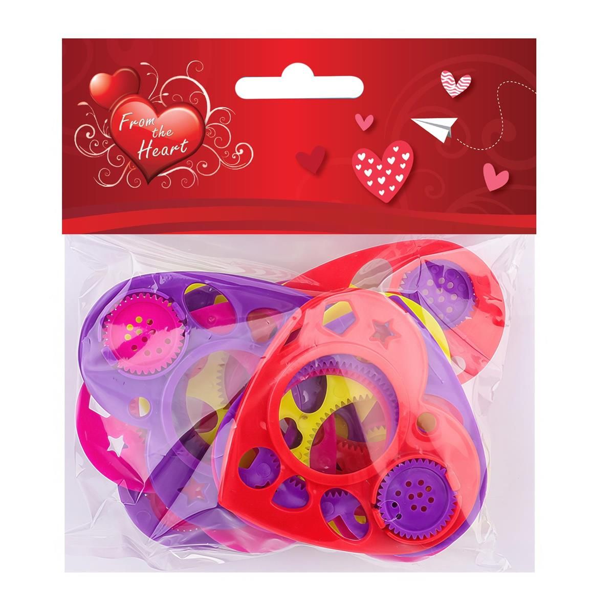 10pk Heart Shaped Spirographs