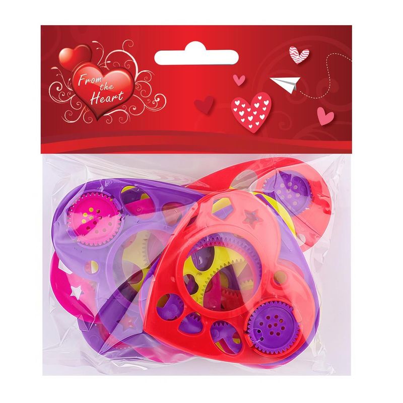 10pk Heart Shaped Spirographs