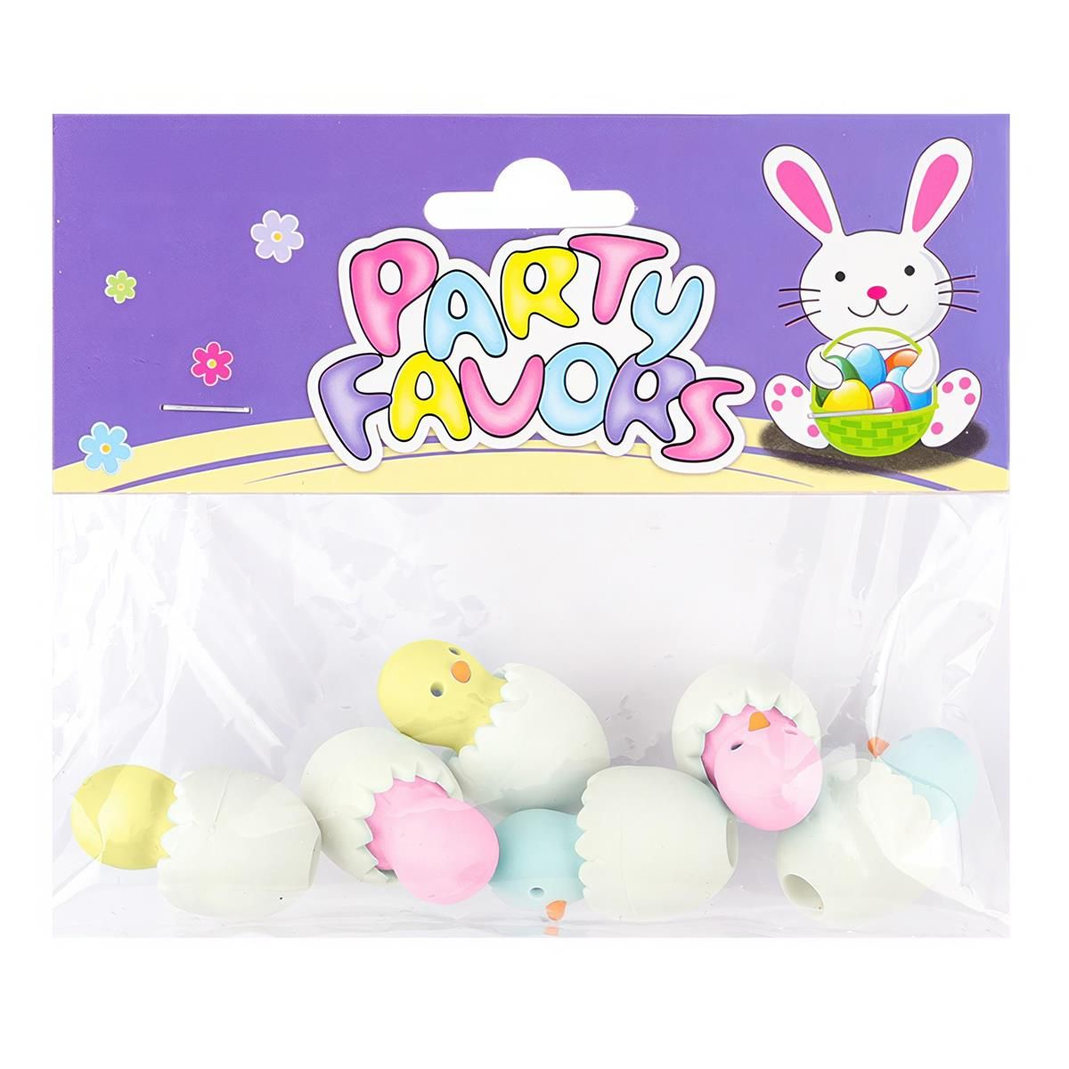 Easter 6pk Chick with Egg Shell Eraser