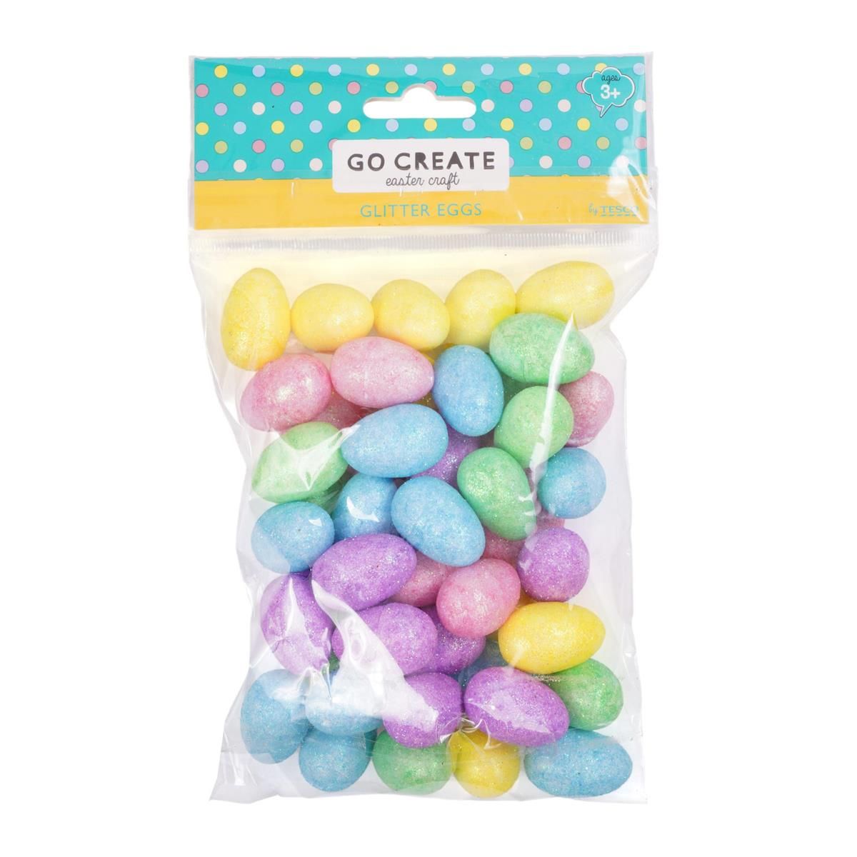 Easter 50pcs Glitter Foam Eggs