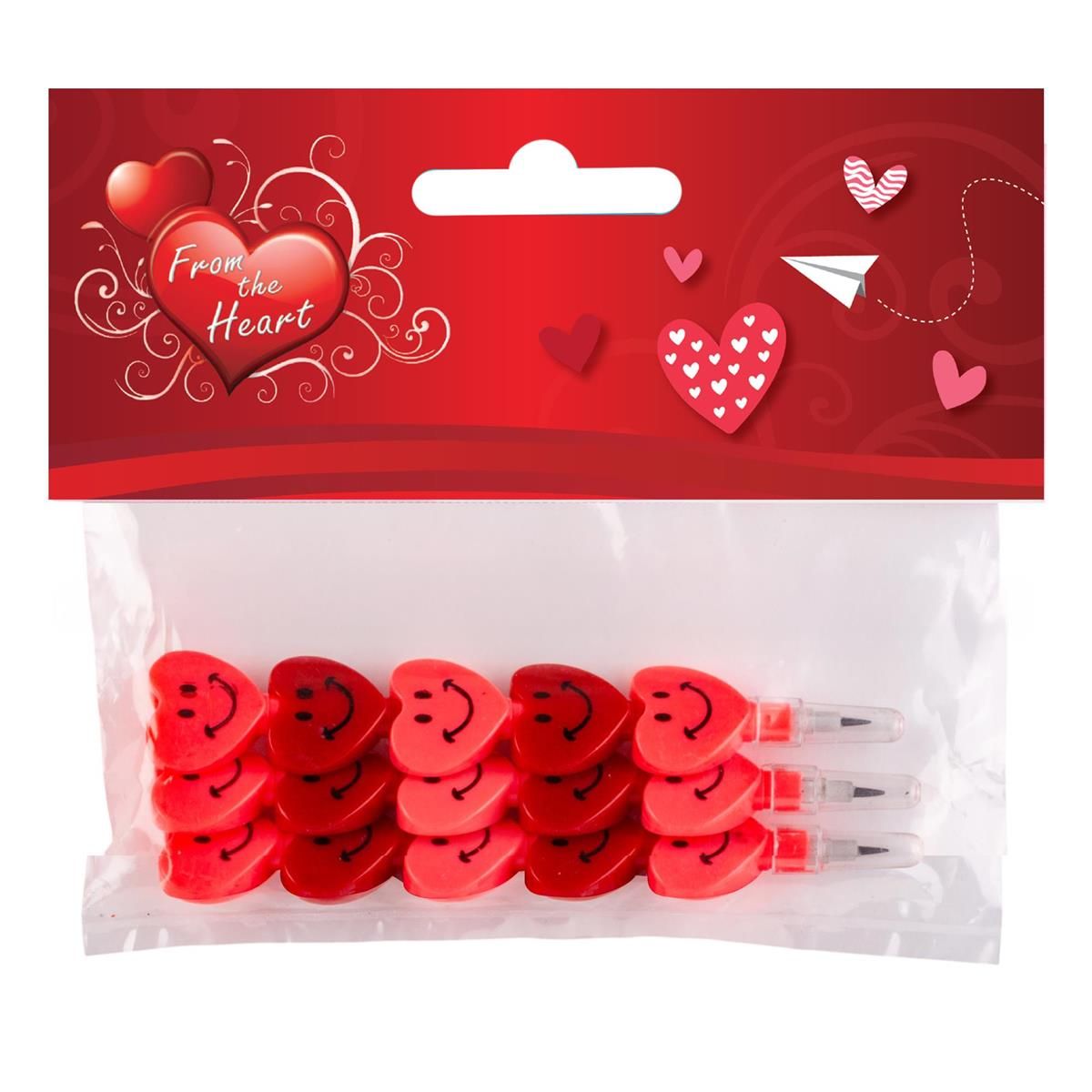 Valentines 3pk Stackable Heart Pencils