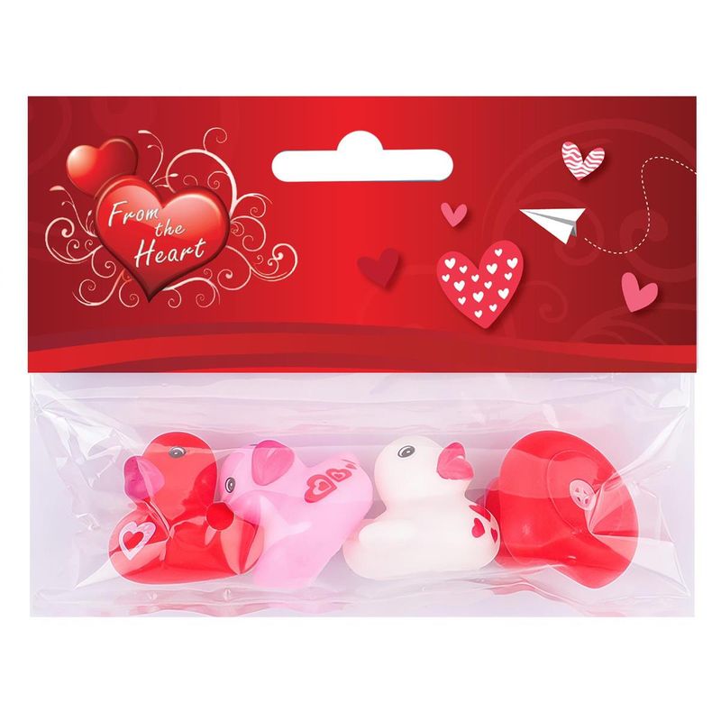 Valentines 4pk Mini Love Rubber Duck