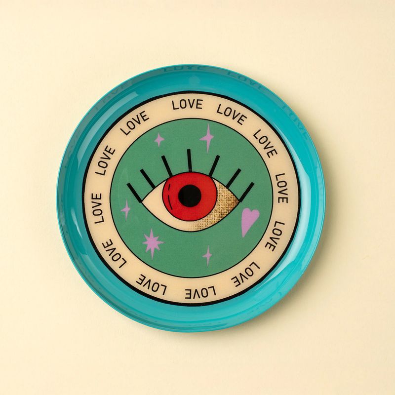 Eye Love You Enamel Tray