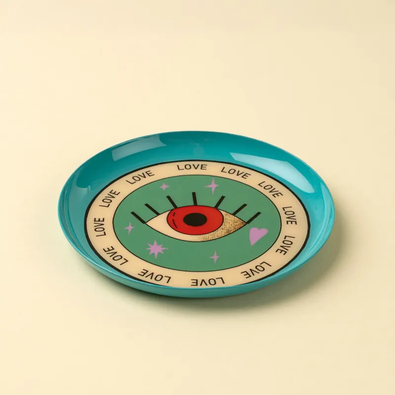 Eye Love You Enamel Tray