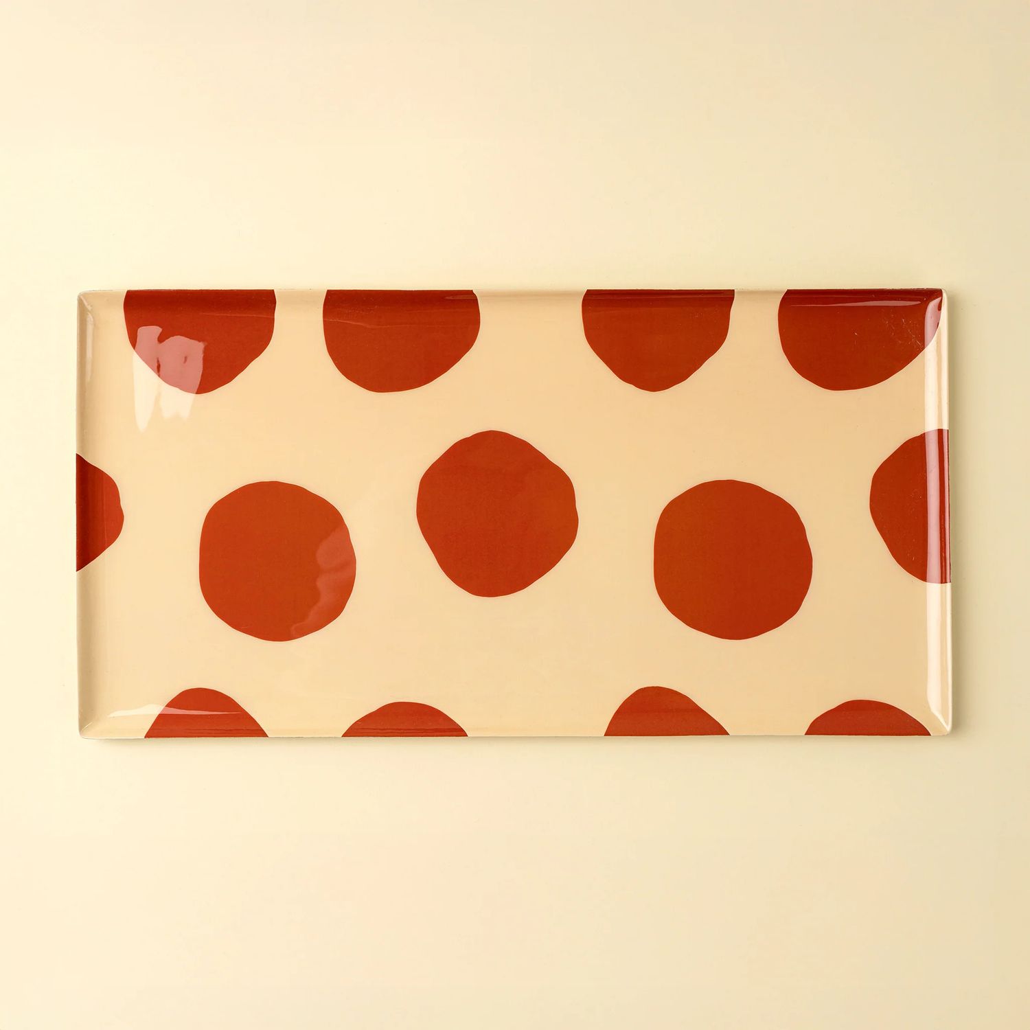 Polka Dot Enamel Tray