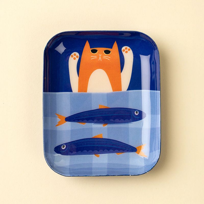 Kitty Catch Enamel Tray