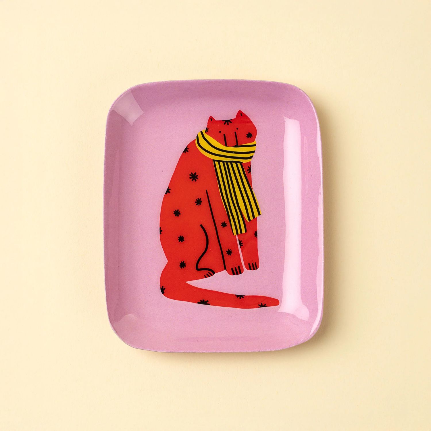 Groovy Cat Enamel Tray